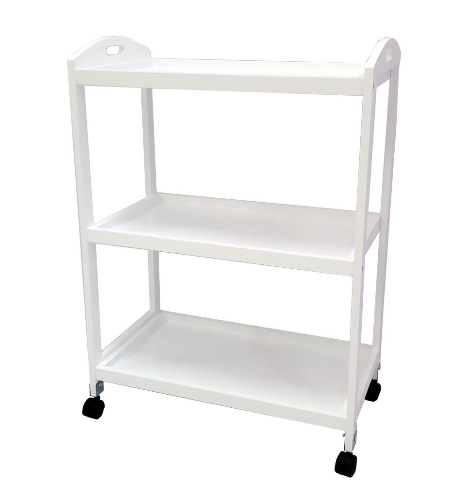 Camarera de servicio con ruedas 60x33x85cm color blanco Camarera de servicio con ruedas 60x33x85cm color blanco