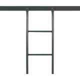 Litera Metálica Reforzada con Barandilla y Escalera - Estructura Tubular - Acero aleado - Color Gris - 90x190 Cm