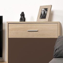 Meyvaser, Conjunto de muebles de salón 220 cm Color cambrian y Chocolate , muebles de salón.