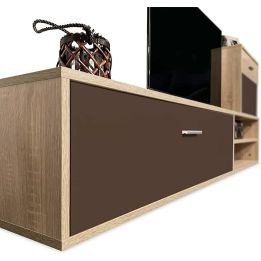 Meyvaser, Conjunto de muebles de salón 220 cm Color cambrian y Chocolate , muebles de salón.