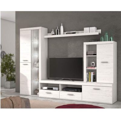 Mueble de Salón Moderno con Leds,Acabado en Andersen Pino