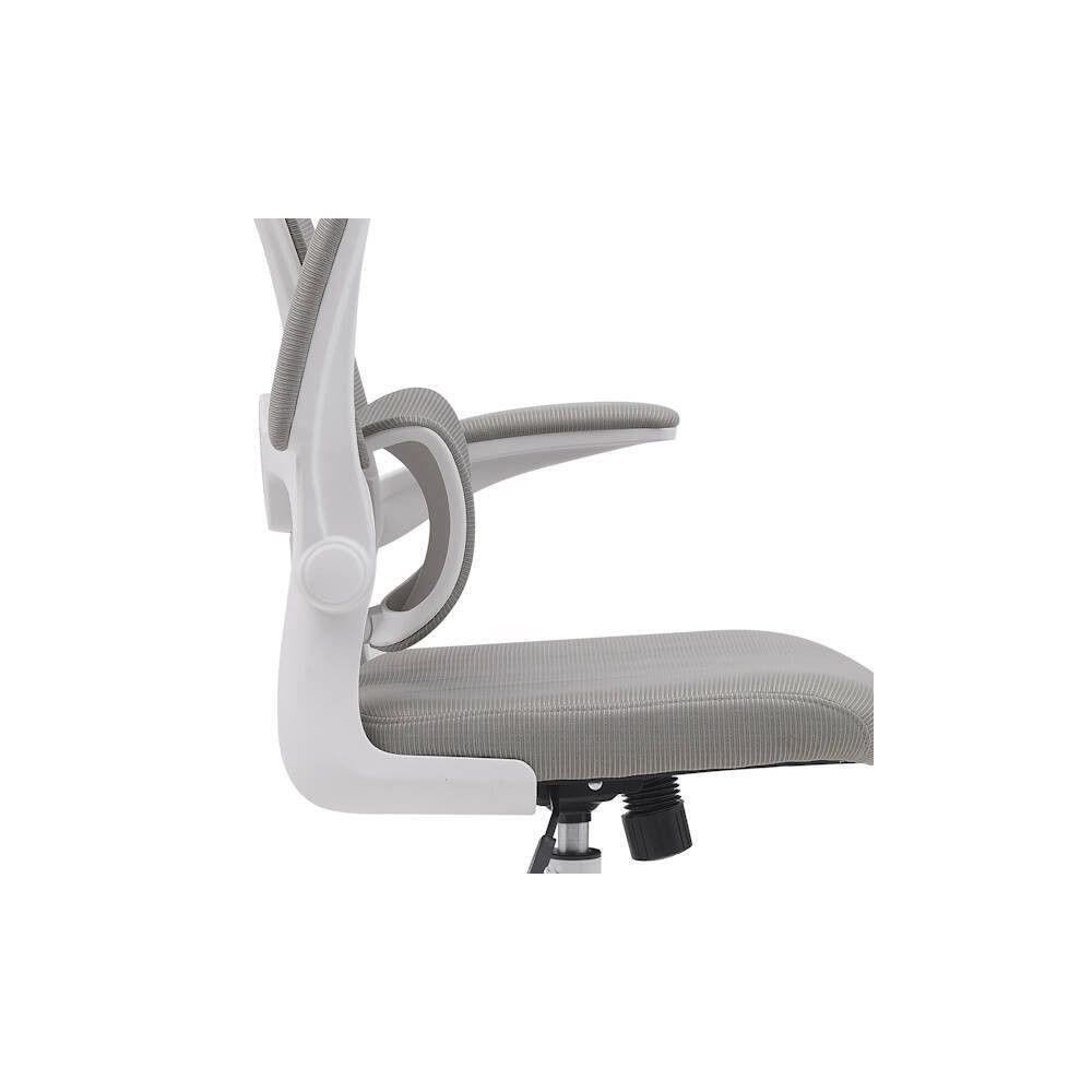 Silla de Oficina Ergonómica en Tejido 3D Gris con Reposacabezas Regulable y Refuerzo Lumbar - Medidas 65x55x114-124 cm