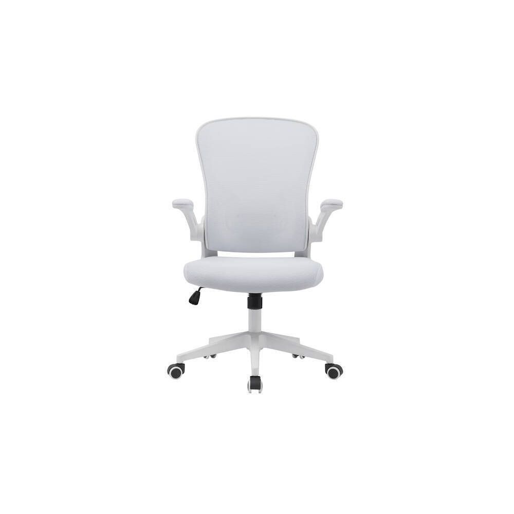 Silla de Oficina Ergonómica con Respaldo en Tejido 3D Blanco, Ajustable en Altura - Medidas 63x58x99,5-190,5 cm