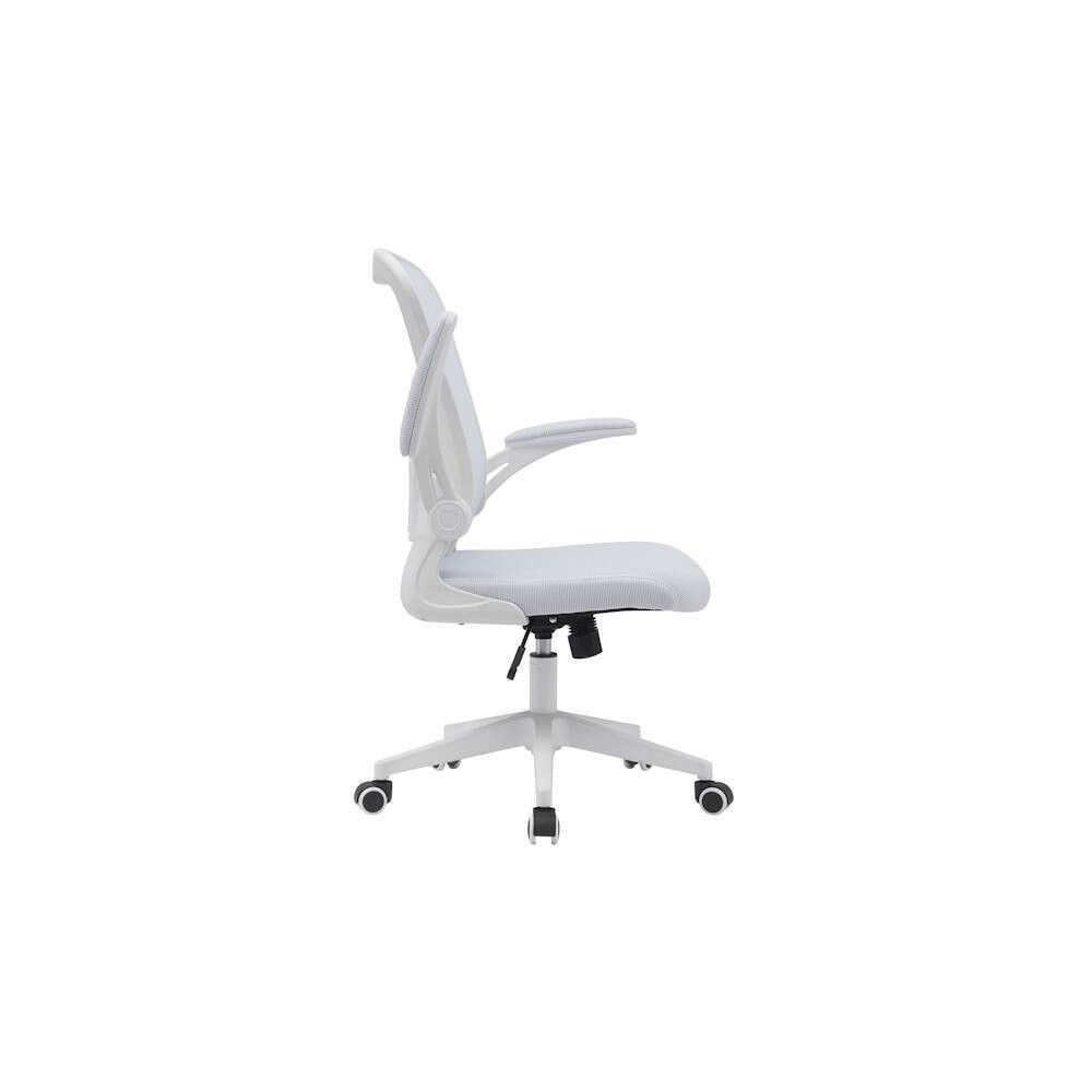 Silla de Oficina Ergonómica con Respaldo en Tejido 3D Blanco, Ajustable en Altura - Medidas 63x58x99,5-190,5 cm