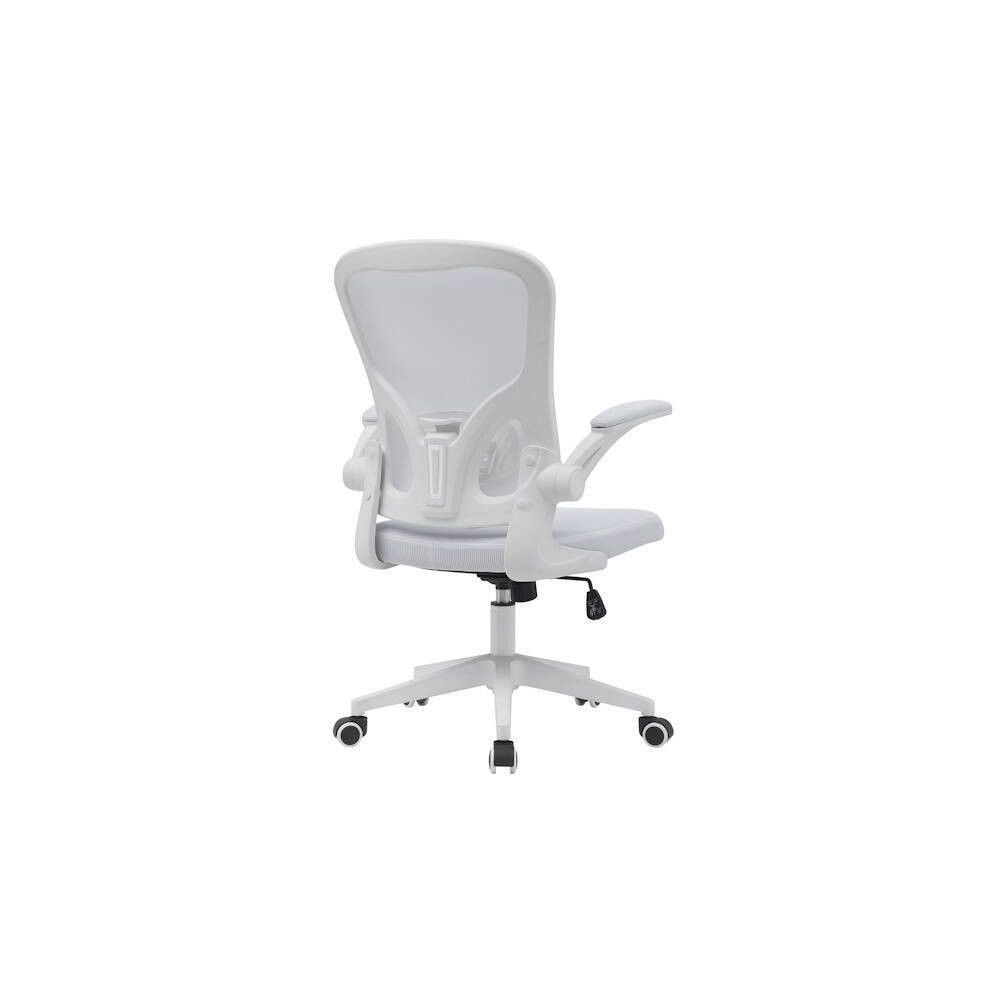 Silla de Oficina Ergonómica con Respaldo en Tejido 3D Blanco, Ajustable en Altura - Medidas 63x58x99,5-190,5 cm