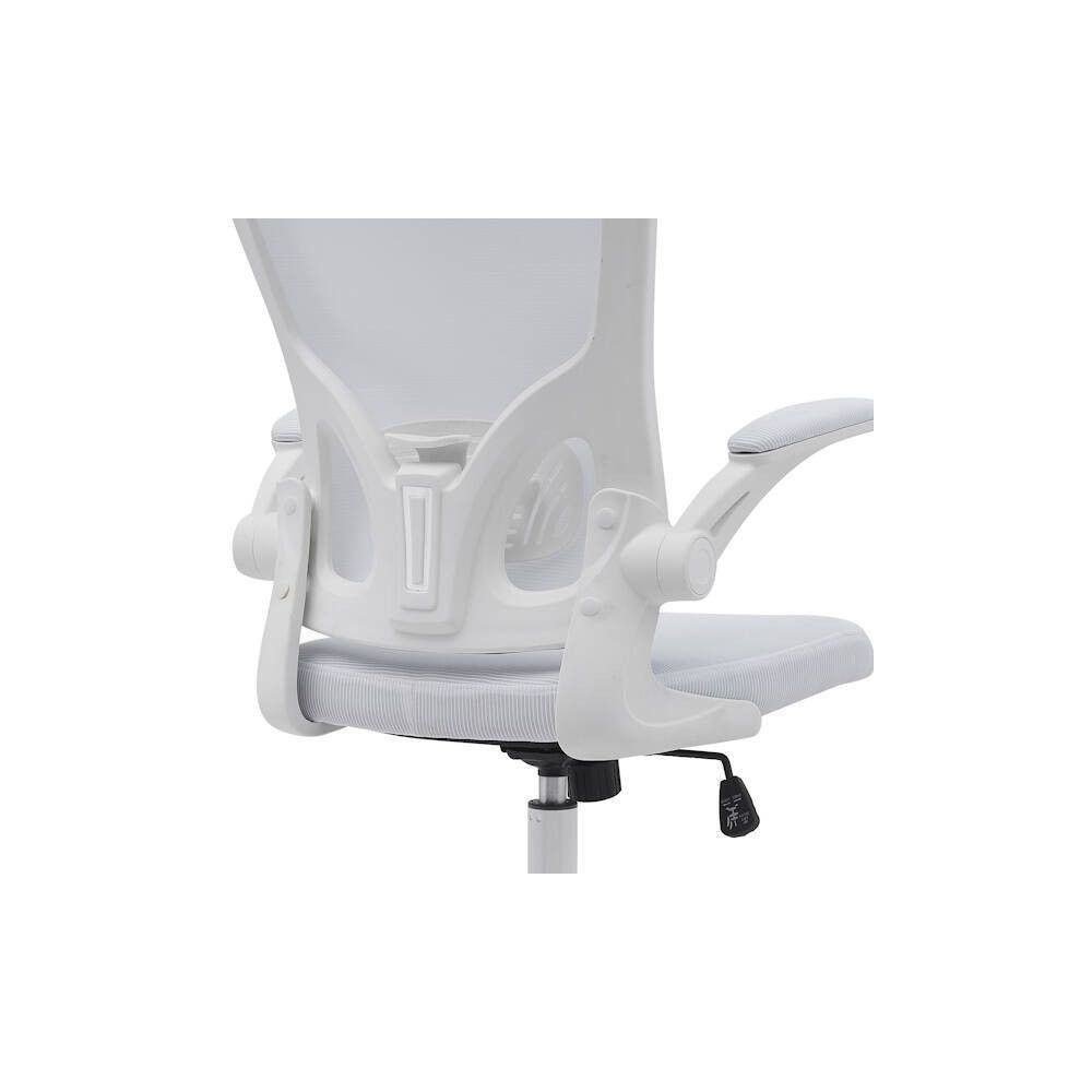 Silla de Oficina Ergonómica con Respaldo en Tejido 3D Blanco, Ajustable en Altura - Medidas 63x58x99,5-190,5 cm