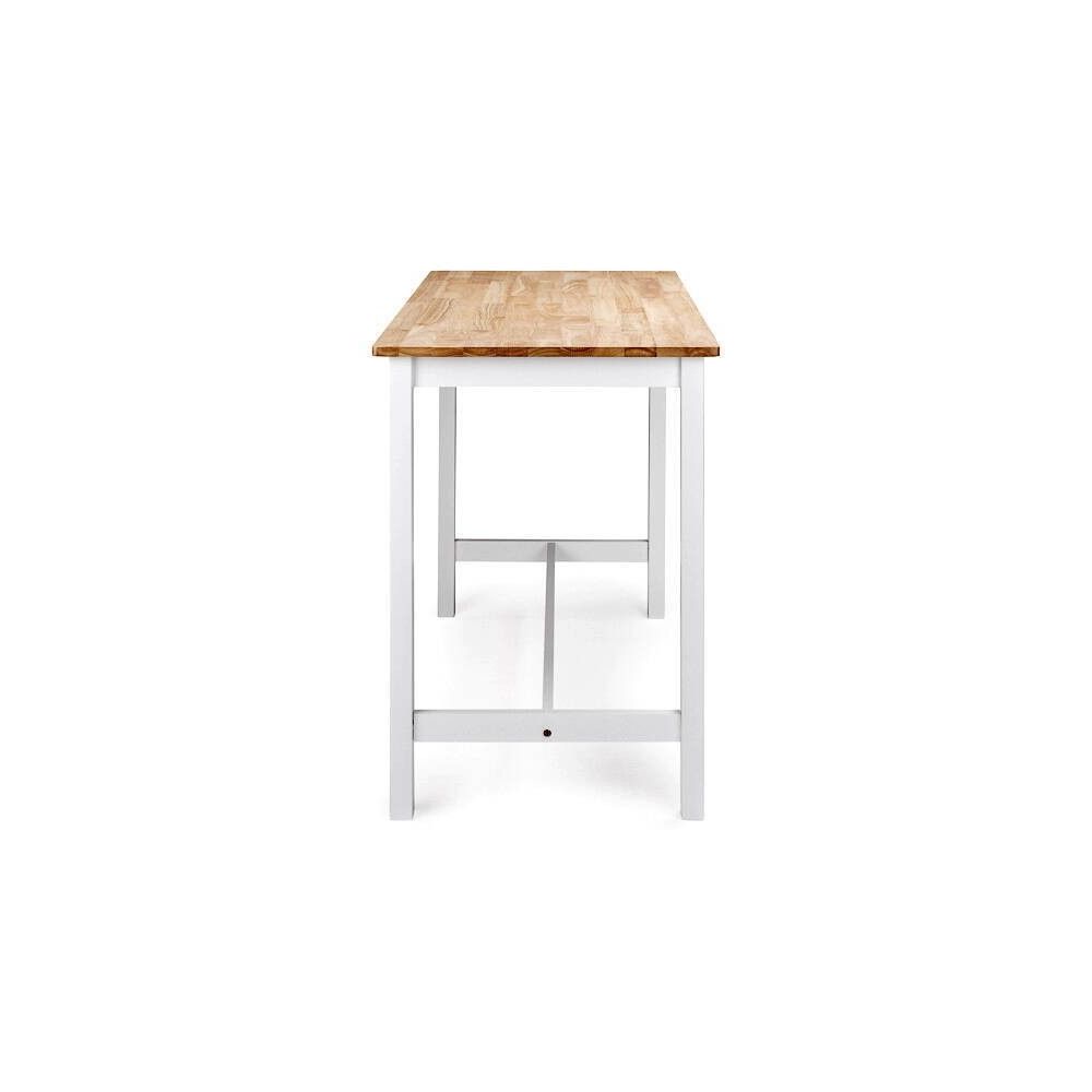 Mesa Alta de Madera Lacada en Blanco Mate con Tapa