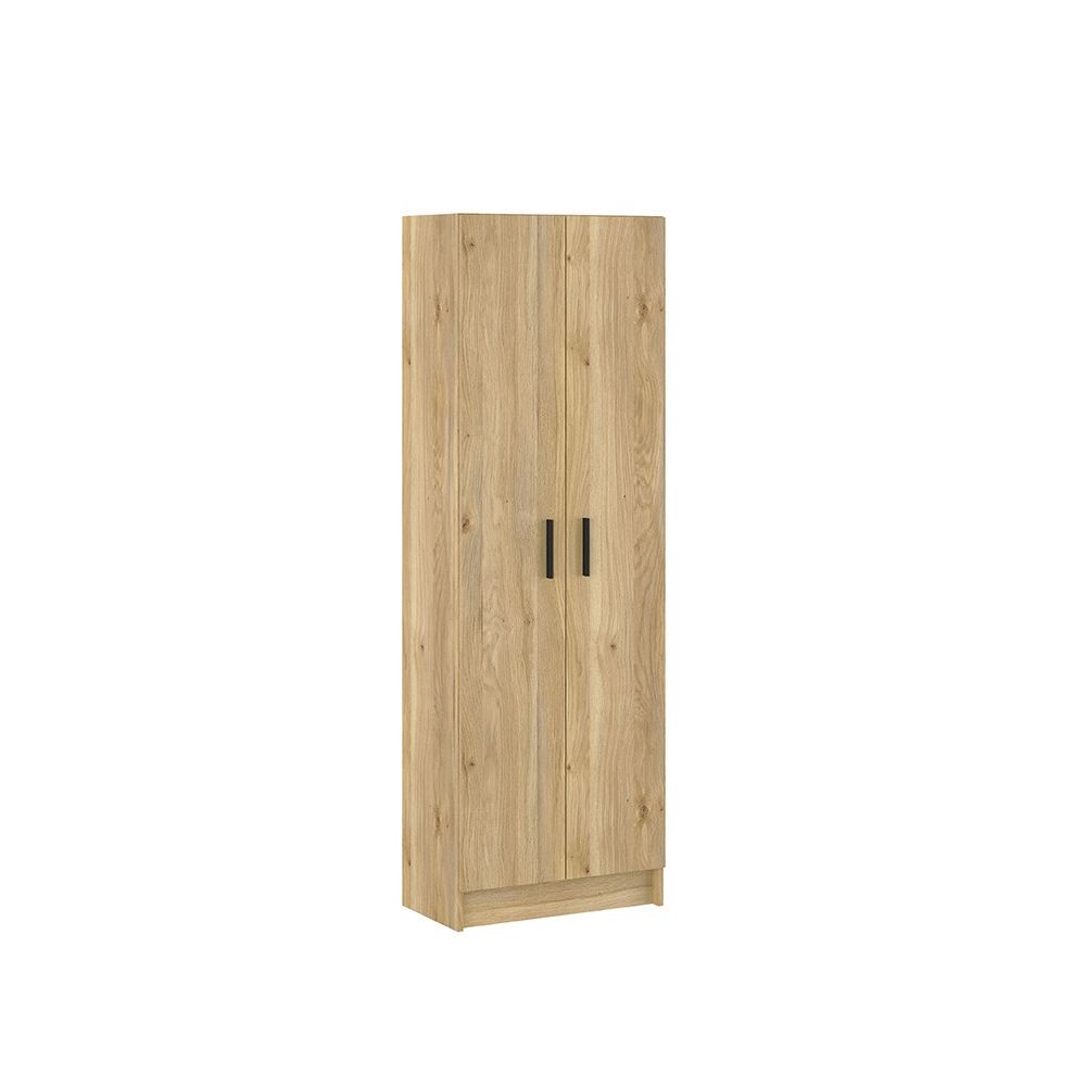 Mueble Multiusos Armario Auxiliar Color Mauvella – 2 Puertas, 4 Baldas, Práctico y Funcional, Madera, 60x180x35 cm