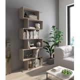 Meyvaser - Estantería Alta Salón, Libreria, Color Beige, Medidas: 191 cm (Alto) x 80 cm (Ancho) x 24,6 cm (Fondo